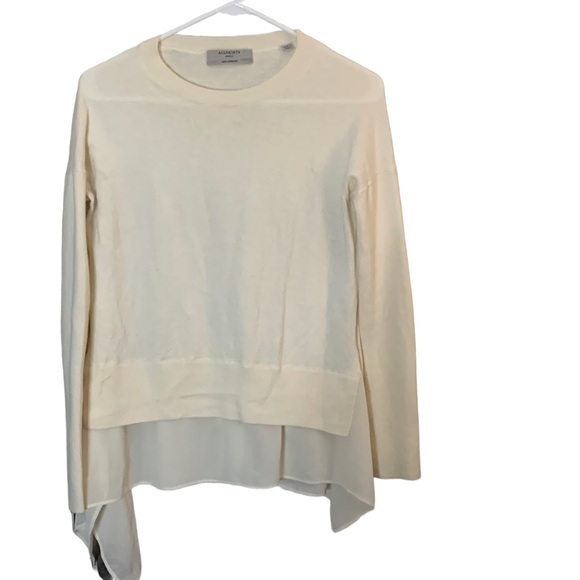 All Saints Libby Crew Neck Merino Wool Sweater Size Small - Picture 2 of 9